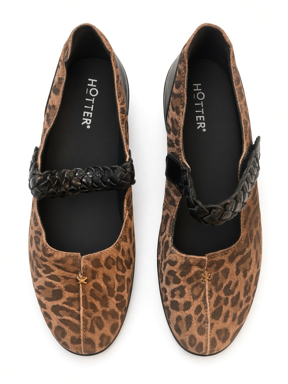 NWOB Hotter Shake II Leopard Print Mary Jane Shoes 10 EEE Extra Wide Comfort